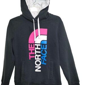 (643)The North Face Women's Black Long Sleeve Hoodie with Logo Size M